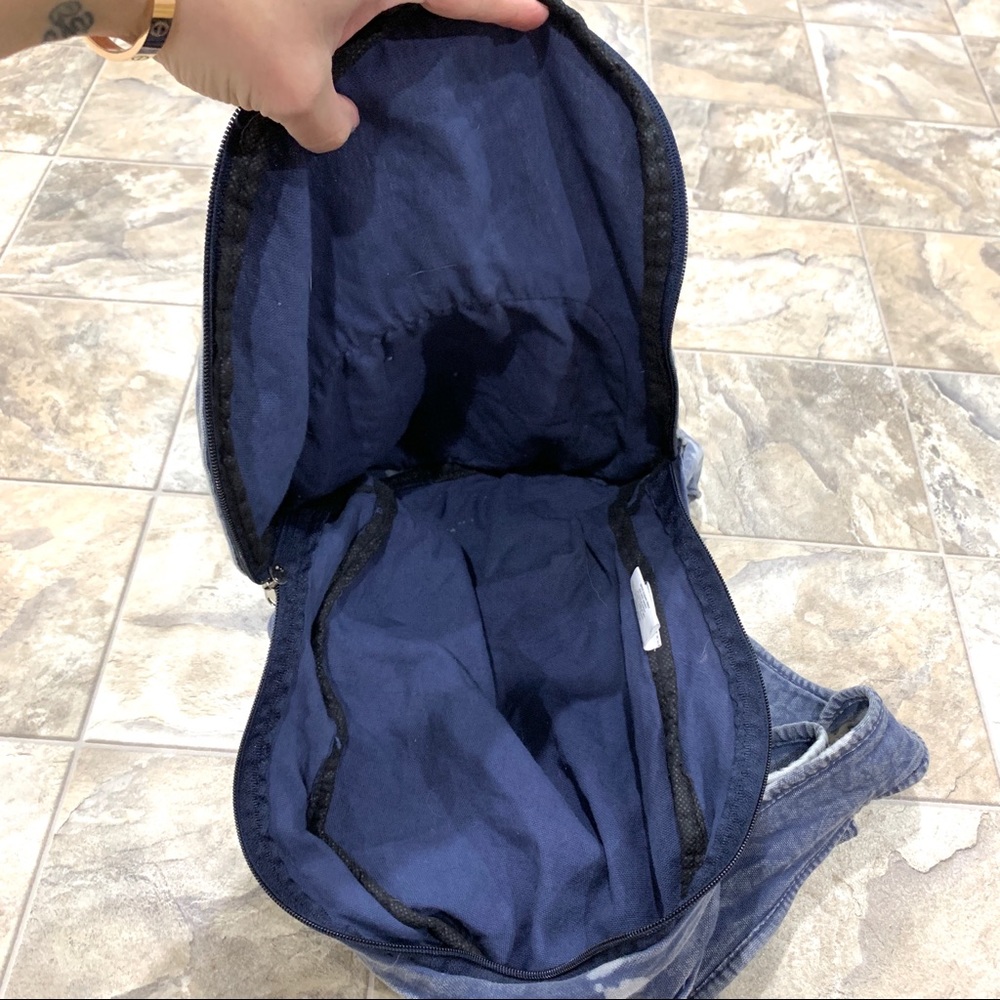 Stonewashed Denim Backpack - image 4